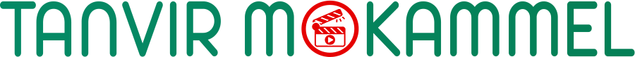 Tanvir Mokammel's website logo designed in red and green colors.